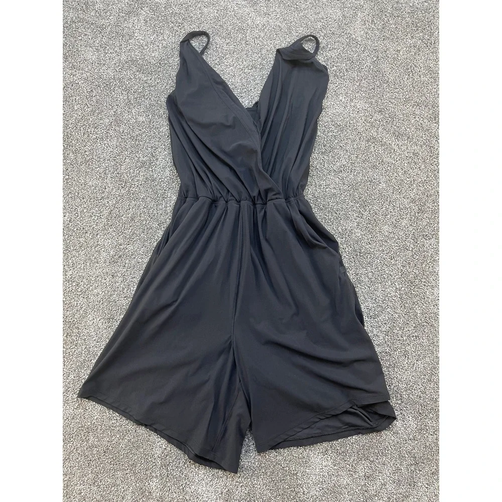 Lululemon Black One Piece Monday‎ Best Romper Shorts Size 2 Athletic